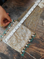 Load image into Gallery viewer, Silver and Gold Kardana & Beaded mini Bag
