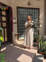 Load image into Gallery viewer, Off White Hand Embroidery Detailed Long Shirt Dress