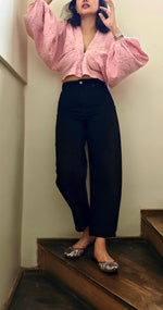Load image into Gallery viewer, Balloon Sleeves Pink Top