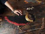 Load image into Gallery viewer, Black & Red Beads Asymmetrical Necklace