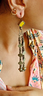 Load image into Gallery viewer, Silver Long Strings Earring
