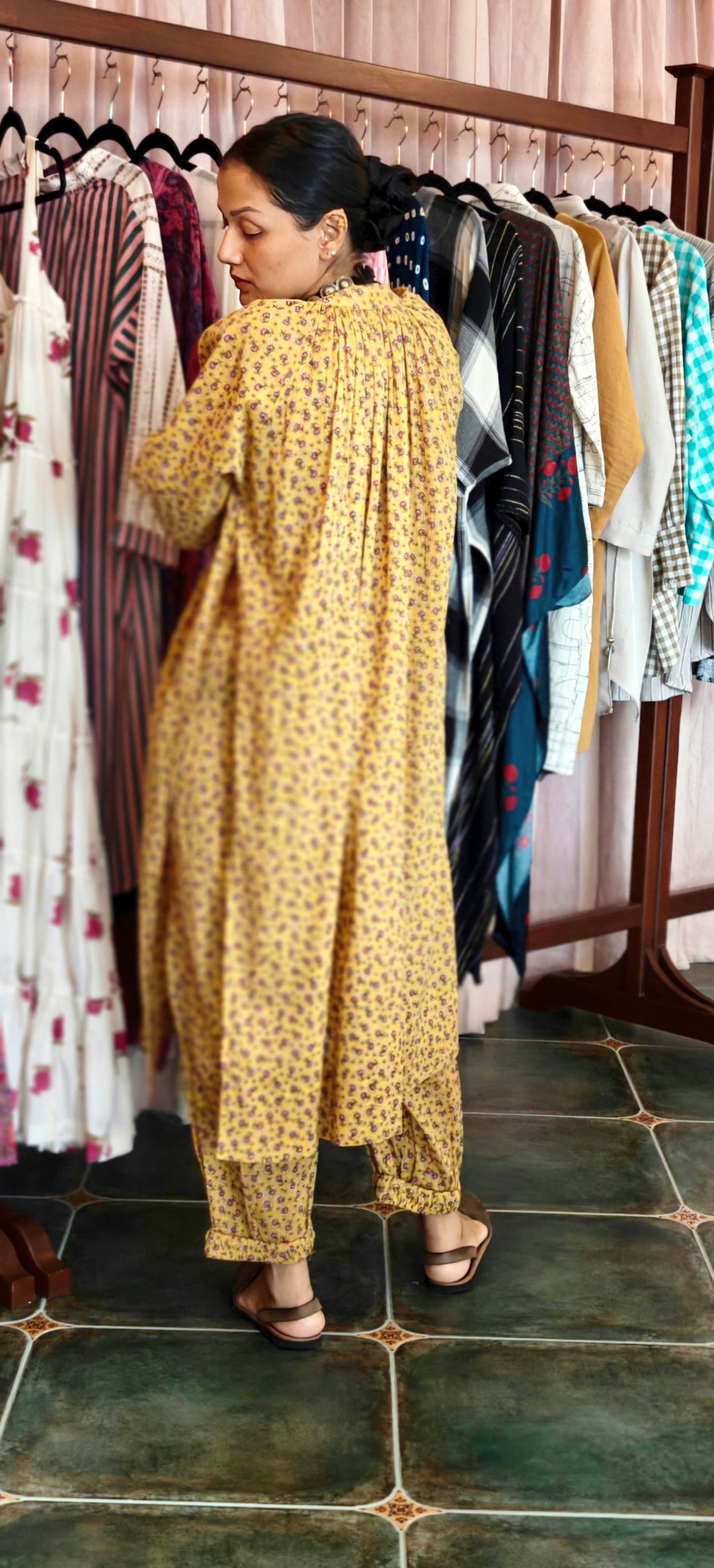Musturd Floral Print