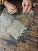 Load image into Gallery viewer, Silver and Gold  Kardana &amp; Beaded mini Bag
