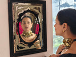 Load image into Gallery viewer, Black &amp; Red beads Asymmetrical  Necklace

