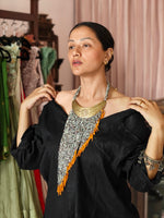 Load image into Gallery viewer, White &amp; Multicolor Beads Asymmetrical  Necklace
