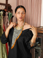 Load image into Gallery viewer, White &amp; Multicolor Beads Asymmetrical  Necklace
