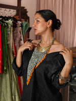 Load image into Gallery viewer, White &amp; Multicolor Beads Asymmetrical  Necklace
