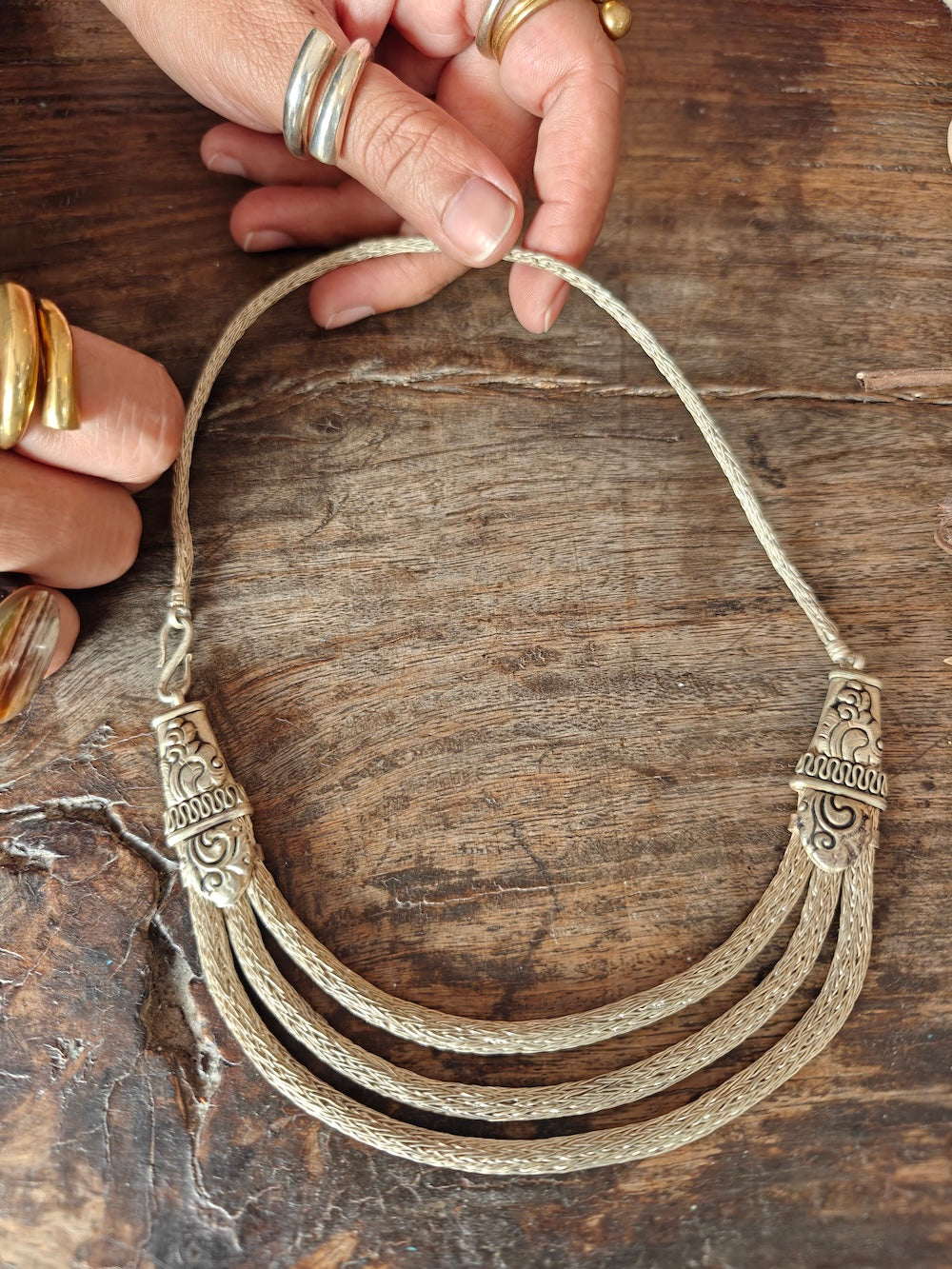 Silver Layered Necklace