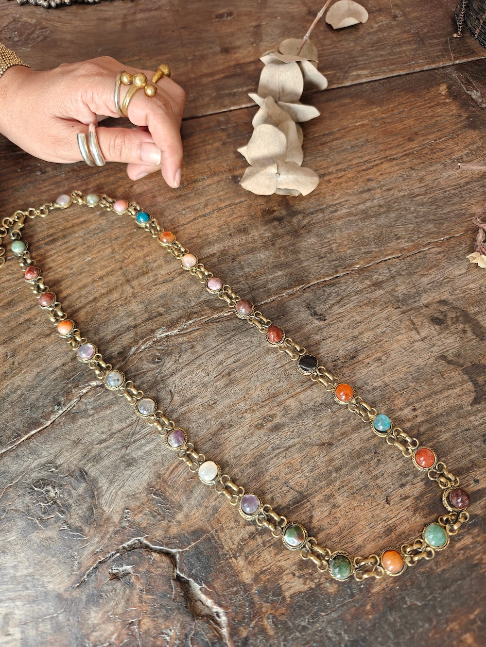 Colourfull beads long chain