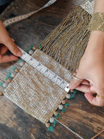 Load image into Gallery viewer, Silver and Gold  Kardana &amp; Beaded mini Bag
