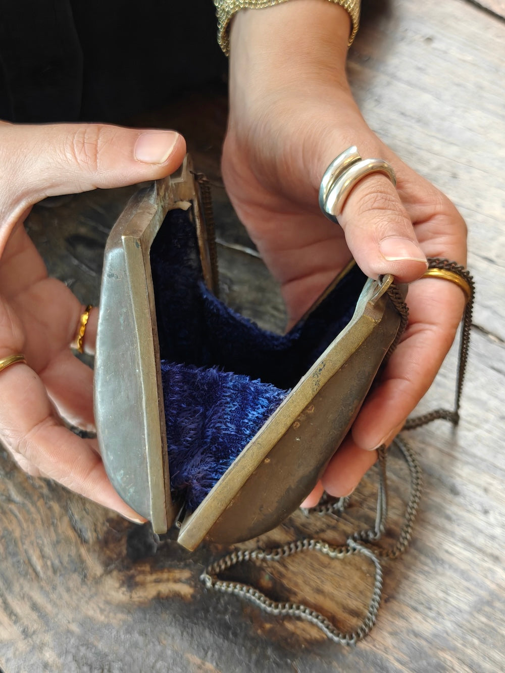 Brass Mini Purse Trapezoidal Shape
