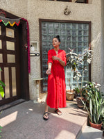 Load image into Gallery viewer, Red Long Shirt Dress
