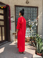 Load image into Gallery viewer, Red Long Shirt Dress
