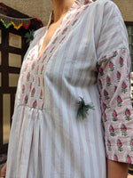 Load image into Gallery viewer, Striped Cotton Long Dress
