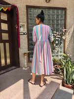 Load image into Gallery viewer, Colourful Churi Sleeve Dress
