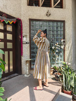 Load image into Gallery viewer, Yellow Jaipuri Flare Dress
