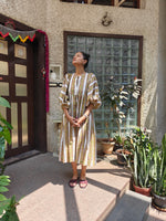 Load image into Gallery viewer, Yellow Jaipuri Flare Dress
