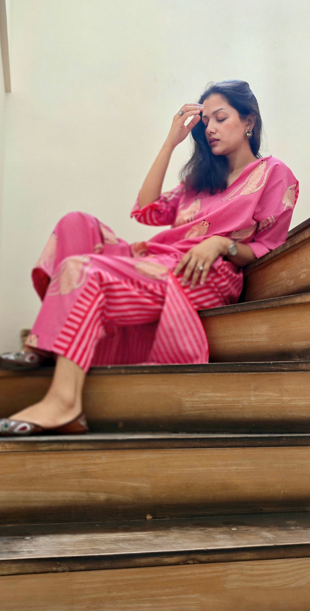 Pink Lappad Print  Co-ord Set