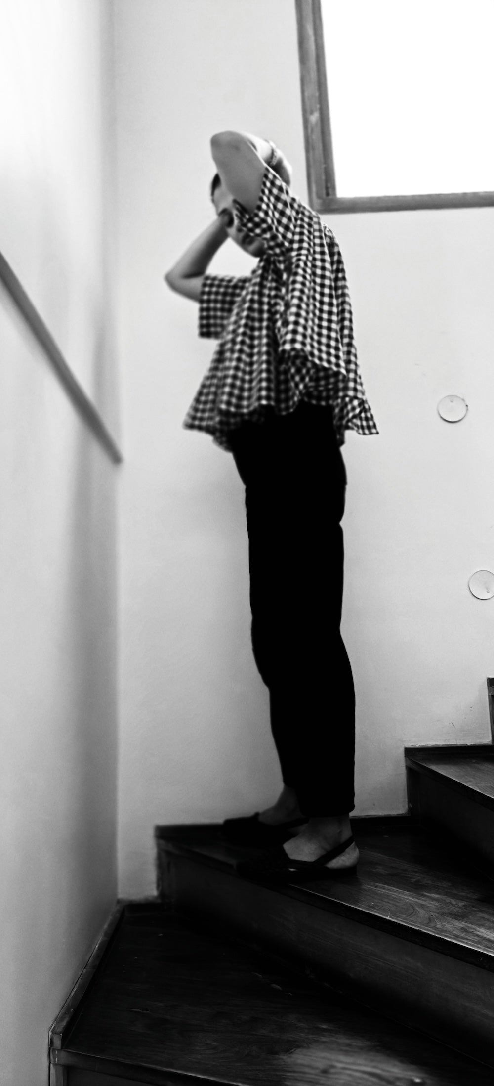 Blue & White Checks Short Shirt