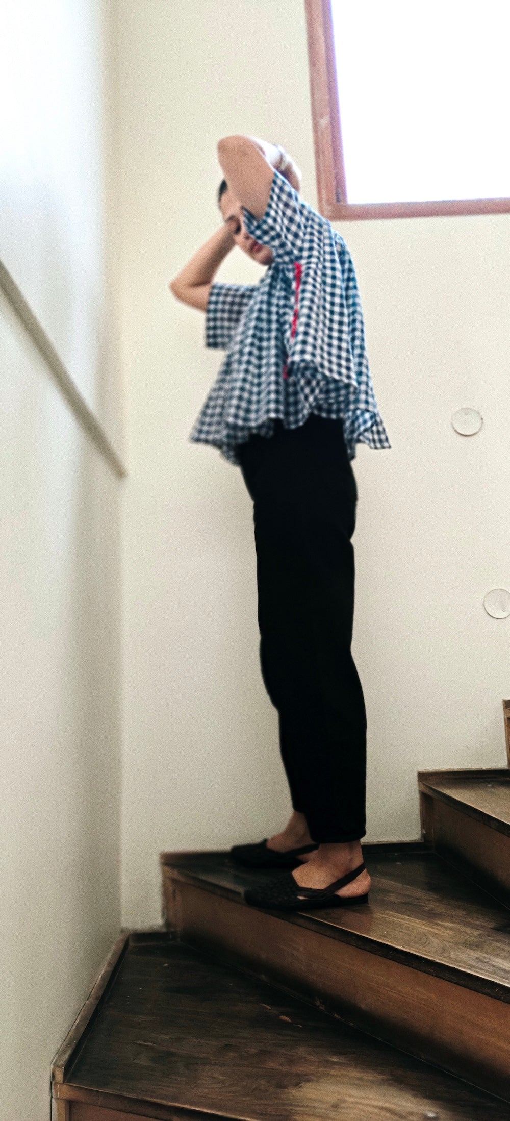 Blue & White Checks Short Shirt