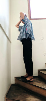 Load image into Gallery viewer, Blue &amp; White Checks Short Shirt

