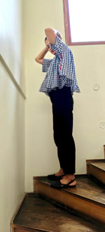 Load image into Gallery viewer, Blue &amp; White Checks Short Shirt
