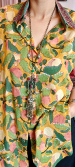 Load image into Gallery viewer, Musturd Green Floral Print
